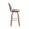 Armen Living Arabela 26" Gray Faux Leather and Walnut Wood Swivel Bar Stool LCAABAWAGR26 - alternate 7